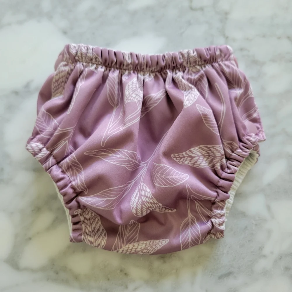 Floral Purple Baby Bloomers